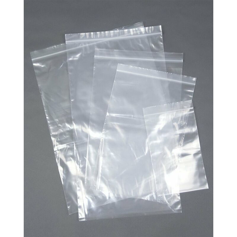 400 Zip Seal Bags Clear Plastic Zip Lock Food & Freezer Grip Self Seal 2.25