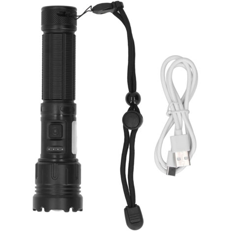 8000 Lumen LED-Taschenlampe, 1500 m Reichweite, superhelle Aluminium-Taschenlampe mit Zoom und mehreren Leuchtmodi