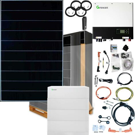 8000 Watt Hybrid Solaranlage, Komplettset dreiphasig, inkl. 7,68 kWh Lithiumspeicher, Hyundai
