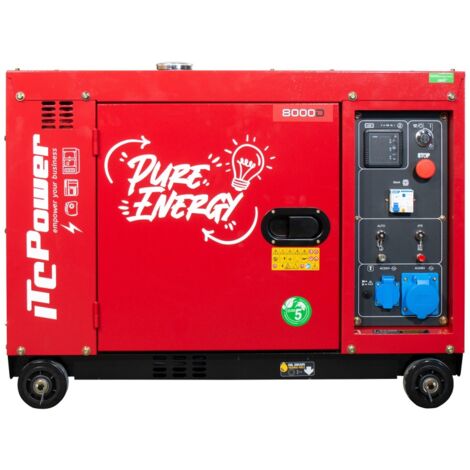 8000D RED EDITION Generador Diésel Monofásico 6300 w ITCPower