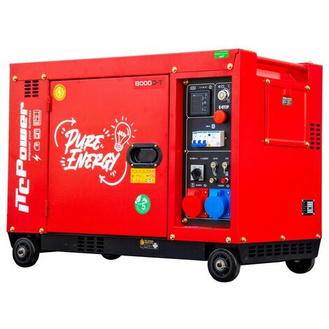 8000D-T RED EDITION Generador Diésel ITCPower 7,9 KVA
