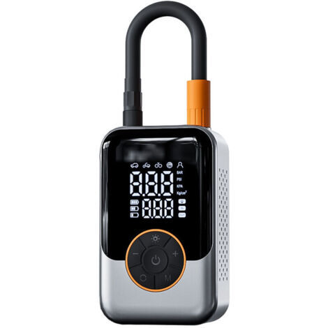 8000mAh Gonfleur Pneus Voiture, Compresseur à Air Portatif, 150 PSI Pompe a Velo, Gonfleur Électrique avec Écran LED et Torche LED, Charge Type-C, Compresseur Voiture pour Vélo, Voiture, Moto