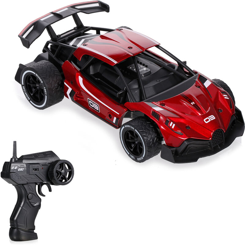 

8001 RC Car 1/16 RC Drift Car 2.4GHz Aleacion de alta velocidad RC Car RC Race Car Regalo para ninos, rojo