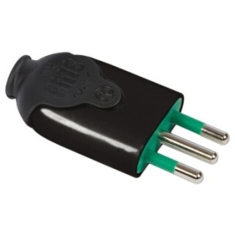80011 Enchufe Recto S11 Negro