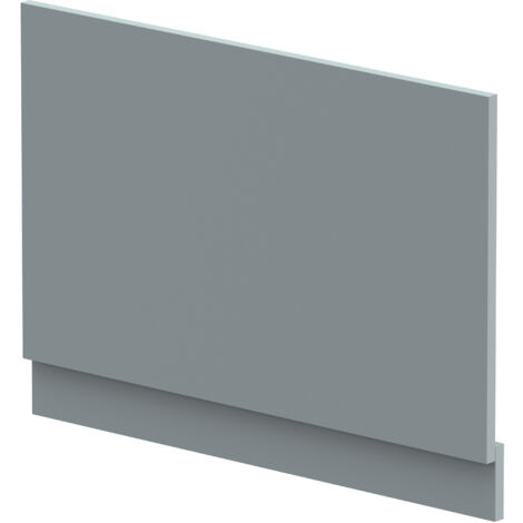 800mm Edge/Power Straight End Bath Panel & Plinth - Matt Coastal Grey