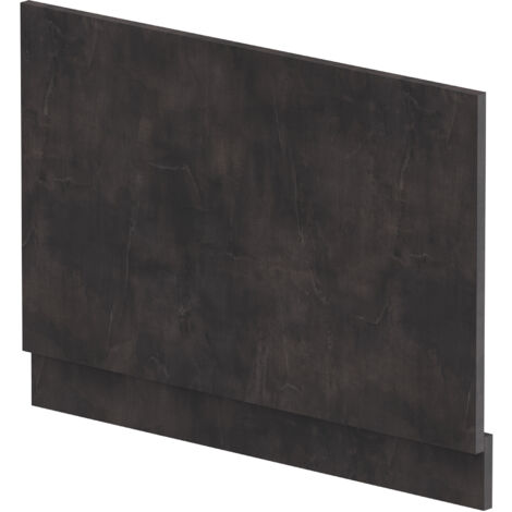 800mm Edge/Power Straight End Bath Panel & Plinth - Textured Matt Metallic Slate