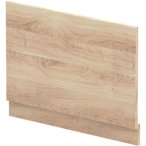 800mm Straight Bath End Panel and Plinth - Bleached Oak