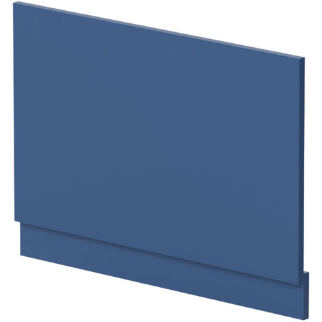 800mm Straight Reversible Bath End Panel & Plinth - Satin Blue