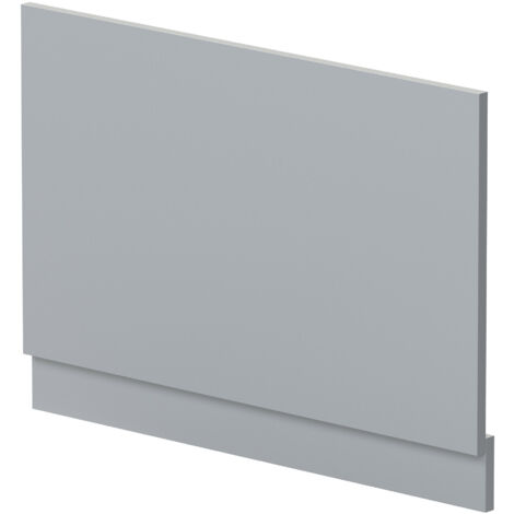 800mm Straight Reversible Bath End Panel & Plinth - Satin Grey