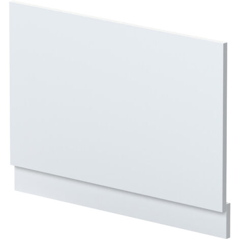 800mm Straight Reversible Bath End Panel & Plinth - Satin White