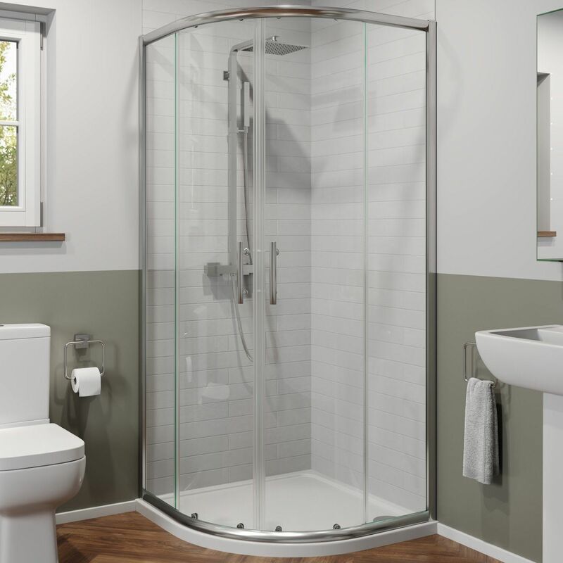 800mm x 800mm Quadrant Shower Enclosure 6mm Safety Glass Walk In Cubicle Framed