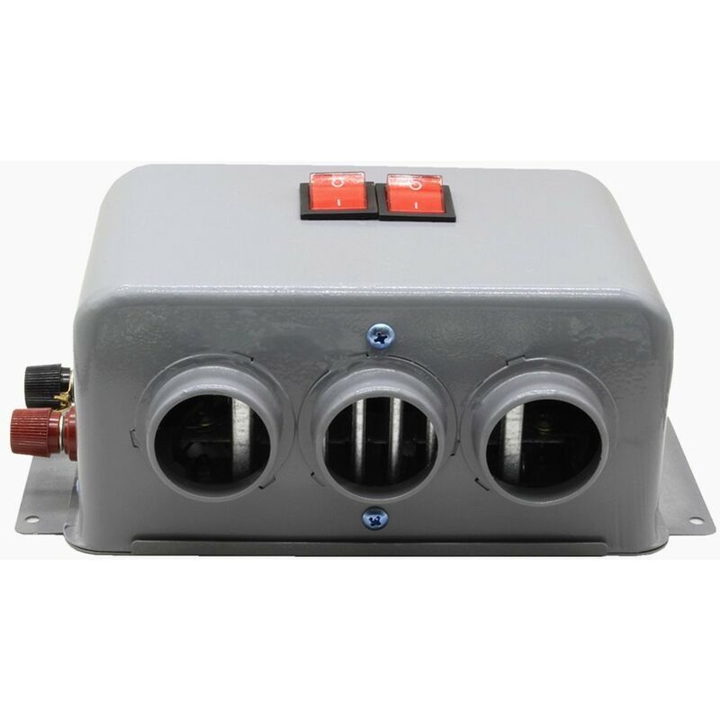 800W 12V Chauffage de Voiture Compact Chauffage de Voiture 3 Trous Hiver Chauffage Rapide Chauffage Dégivrage Faible Bruit Trimec