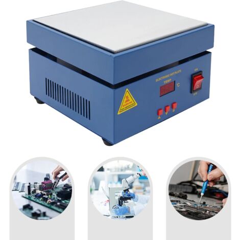 800W Digital Preheat Soldering Station 7.87x7.87in Hot Plate 122-752°F LCD For SMD reconstruction operations, PCB disassembly, and soldering operations