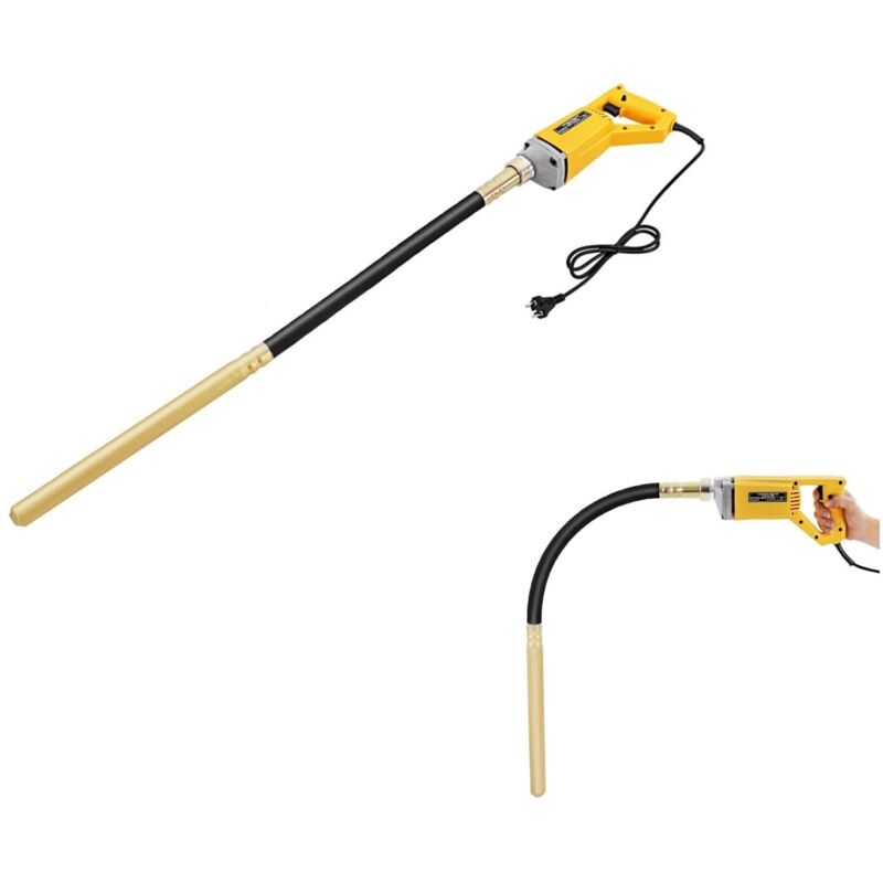 850W Manuel Vibrateur de Béton Bouteille Vibrante Bouteille Vibrant Electrique Vibrant Portable Professionnel Compacteur de Béton Industriel Longueur