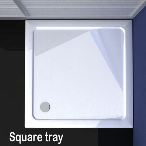 SKY 800x800x30mm Square Slimline Walk in Wet Romm Stone Resin Shower Tray Base