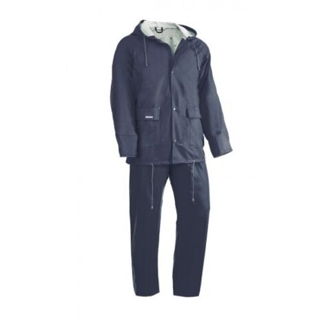 804RHAZUL/XL TRAJE DE AGUA COMPLETO 100% PU SOBRE SOPORTE EN POLIESTER TRICOTADO DE 0,40 MM. - JUBA
