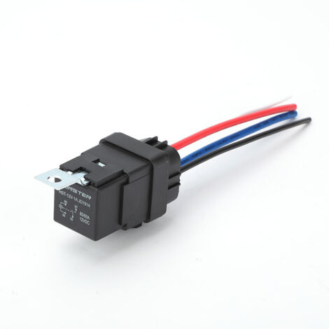 80A wasserdichtes Relais, 4-poliges integriertes wasserdichtes Kfz-Relais, 4-polig/5-polig, zur Verwendung mit modifizierter Klimaanlage und Scheinwerfern, 12V/24V, 80A-12V, 5-poliger Einzelspulen-Ver