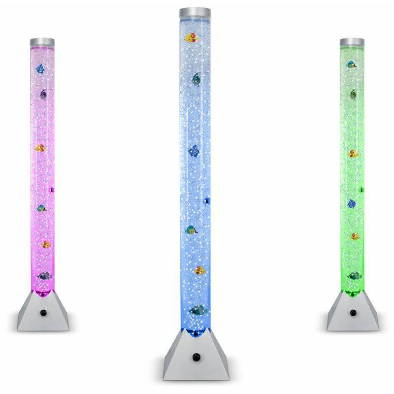 LED Bubble Lamp RGB Colour Changing Novelty Fish Light Tower Sensory Lighting - 120cm