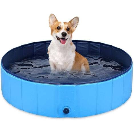 80cm Folding Dog Pool, Large Size PVC Portable Pool for Dogs, Cats and Kids and Pets  (Blue)