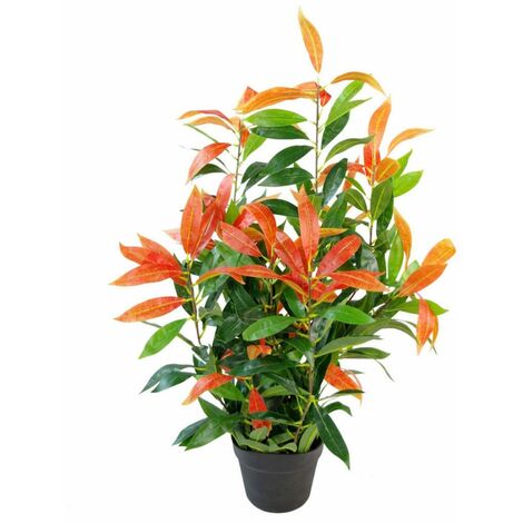 80cm Leaf Realistic Red Robin Artificial Ficus Tree / Plant