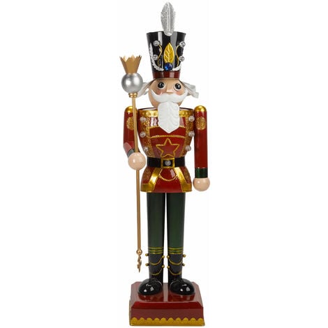 80cm LED Light Up Novelty Christmas Nutcracker Decoration Indoor Home  Red
