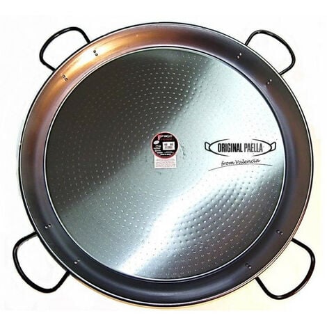 80cm Paellaschale aus poliertem Stahl für 40 Personen - 0180 - vaello campos