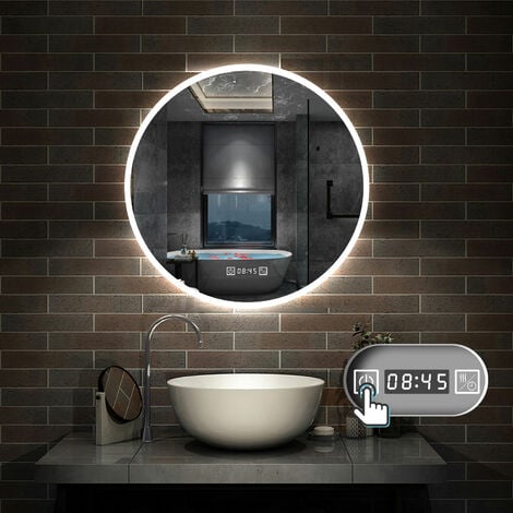 LED Spiegel rund 60/70/80 cm Touch Beschlagfrei