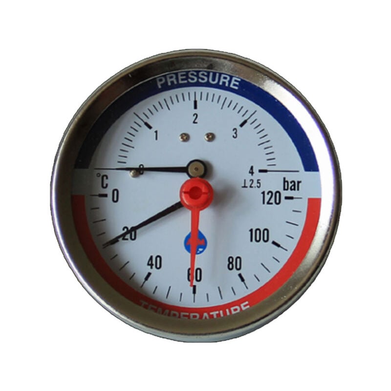80mm 6bar jauge entrée arrièrede pression température 120C 1/2' thermomanomètre