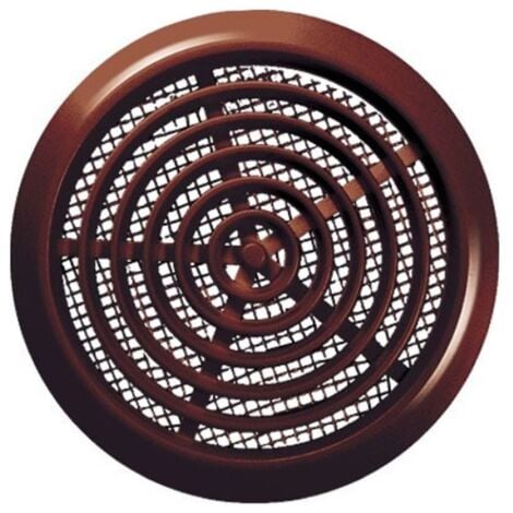 80mm Diameter Hole Brown Round Door Air Vent Grille Woodwork