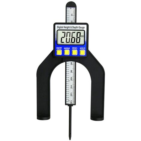 80mm Digital Depth Gauge Height Gauge LCD Display Measuring Ruler for Table Saw Thickness Gauge