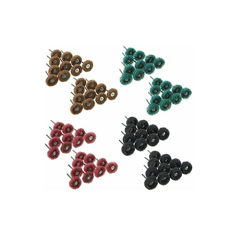 80PCS Abrasives Polishing Wheel Polishing Wheels Brown 2.5cm Grit 80 150 Grit 240 Grit 300 Grit 80pcs for Dremel Rotary Tools