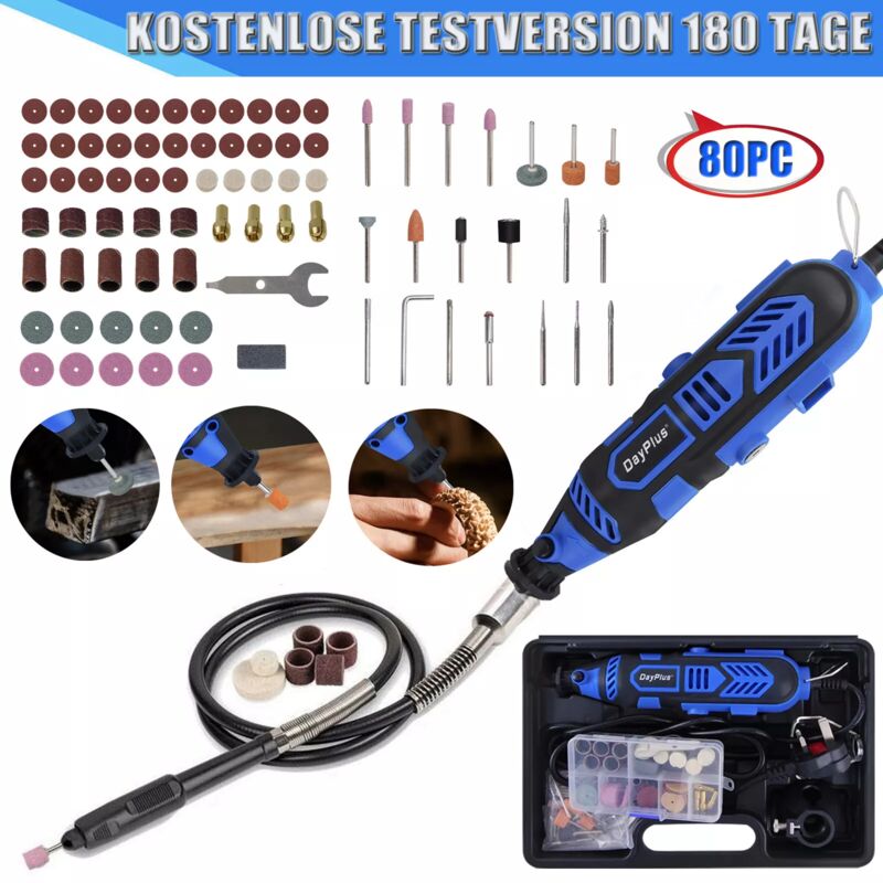 80Pcs Mini outil rotatif Set de polissage Drill Accessoires Ponceuse Pour Dremel