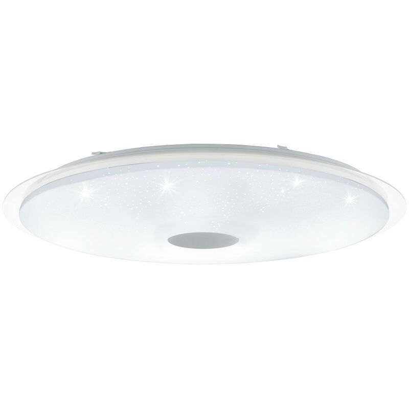 Lanciano Led Flush Ceiling Light White, Transparent cct, Remote Control Included - Eglo