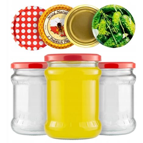 80x BARATTOLI per conserve 500ml MARMELLATA MIELE CARNE