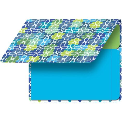 80x Haftnotizen im Etiketten-Block Blau/Grün