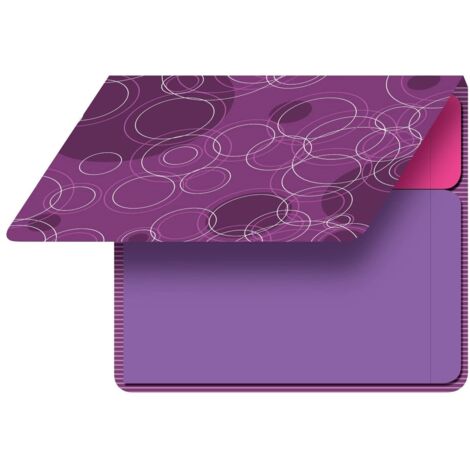 80x Haftnotizen im Etiketten-Block Lila/Pink