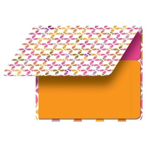 80x Haftnotizen im Etiketten-Block Orange/Pink