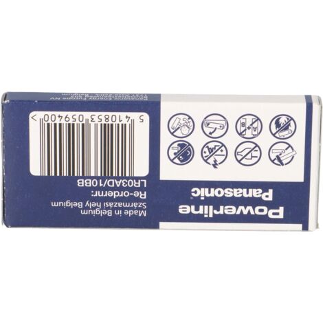 80x MICRO AAA LR03 MN2400 Batterie PANASONIC POWERLINE INDUSTRIAL 1383mAh