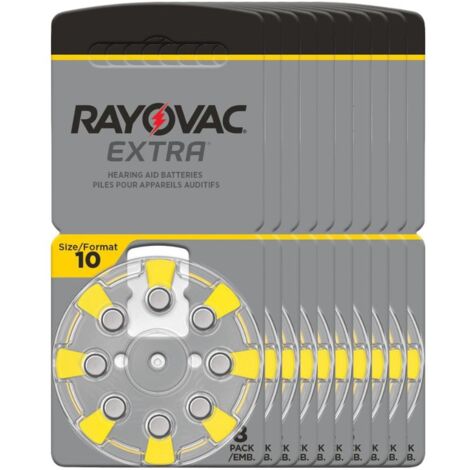 80x Rayovac HA10 PR70 Hörgeräte Batterien Extra Advanced (10x 8 Blister)