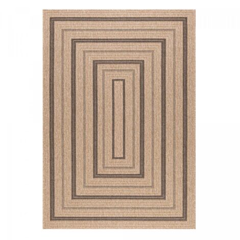 Tapis salon silchou beige 80x150 oeko tex® en polyester doux et