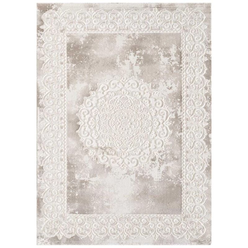 Unamourdetapis - Tapis oriental 120x160 beige rectangle motif ancestral balrod