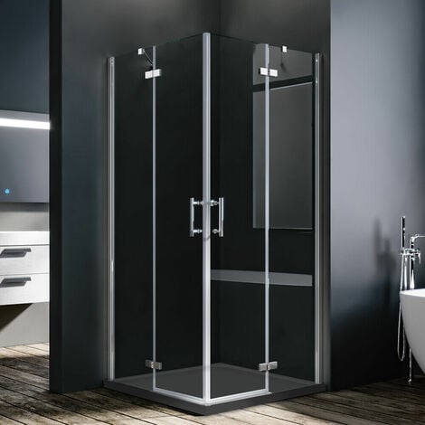 80x80cm Duschkabine Eckeinstieg Duschabtrennung Duschwand Scharniertür Dusche