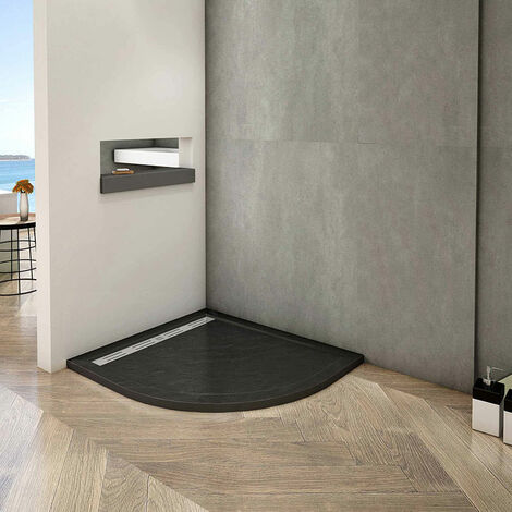 80x80x3cm Runddusche Duschwanne mit Ablaufgarnitur