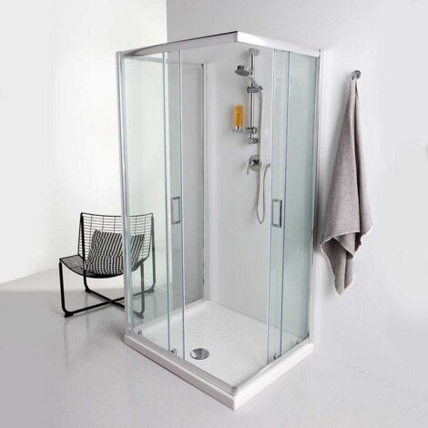 80X80x80 Cm U-Form Duschkabine Mit Sicherheitsglas 6 Mm