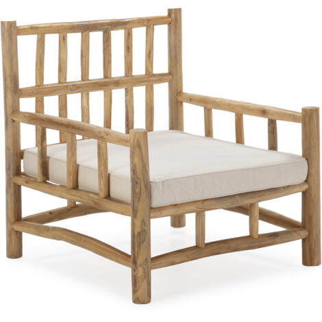 80x80x85 Naturholzstuhl mit Kissen / Sofas im Freien, Sessel, Chaisspour alle Stile, um zu Hause eine Note zu verleihen