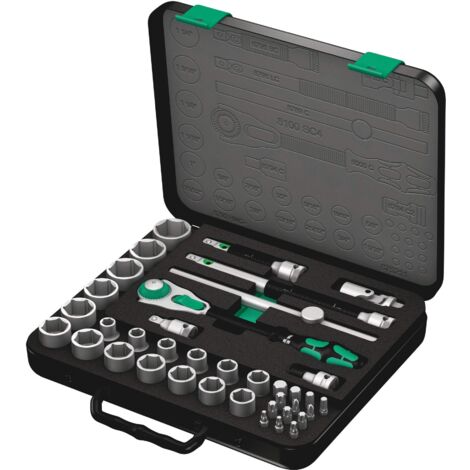 8100 SC 4 Kit con cricchetto Zyklop Speed con attacco da 1/2", in pollici, 38 pezzi