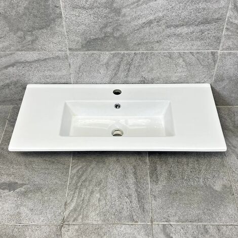 810mm x 365mm Ceramic Bathroom Furniture Sink Vanity Basin Rectangular