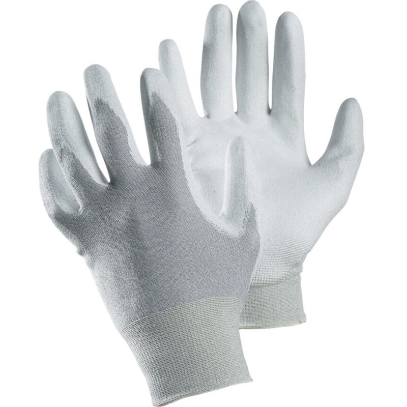 Ejendals - 811 Tegera esd Palm-side Coated Grey/White Gloves - Size 9 - White Grey