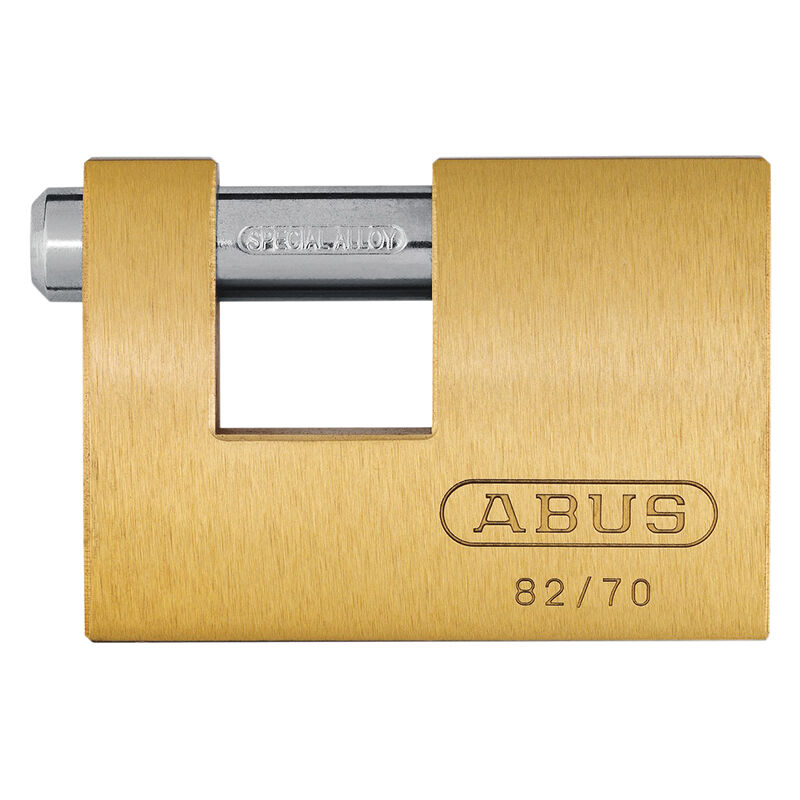 Abus Mechanical - 82/70mm Monoblock Brass Shutter Padlock ABU8270