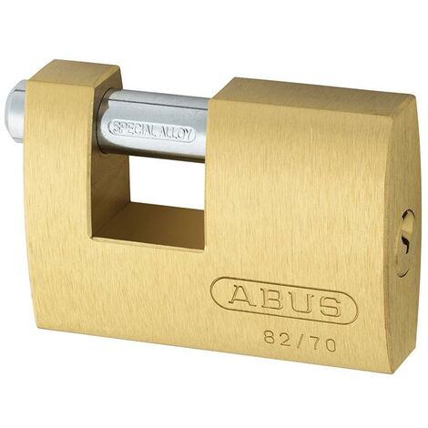 82/70Mm Monoblock Brass Shutter Padlock
